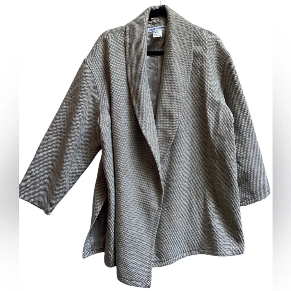 Ursula Conzen Open Front Blazer Cardigan Coat Size 40 Wool Cashmere